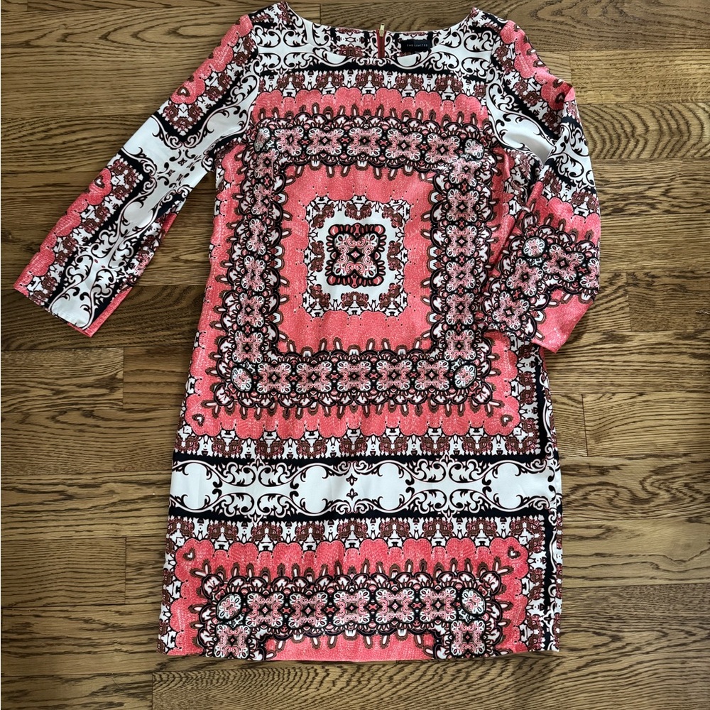Pink and Black Patterned Dress
